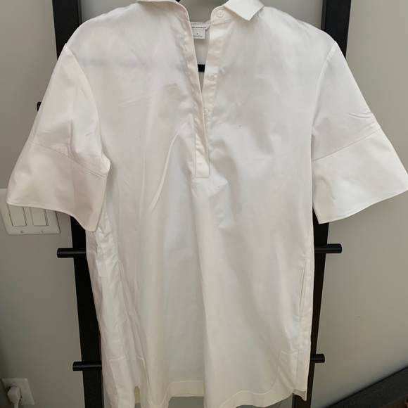 Club Monaco oversized white shirt dress - size 4 - Picture 2 of 4